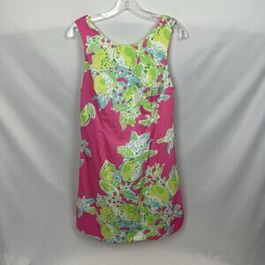 Lilly Pulitzer Women’s “Delia” Lace Back Shift Dress in Hottie Pink Lemonade Sz6